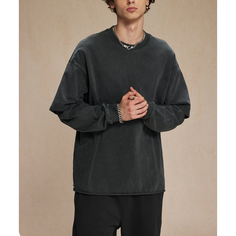 フェイクレイヤード オーバーダイTシャツ B540