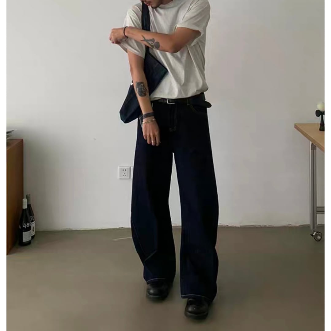 デニム ツイストワイド パンツ C265