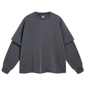 フェイクレイヤード オーバーダイTシャツ B540