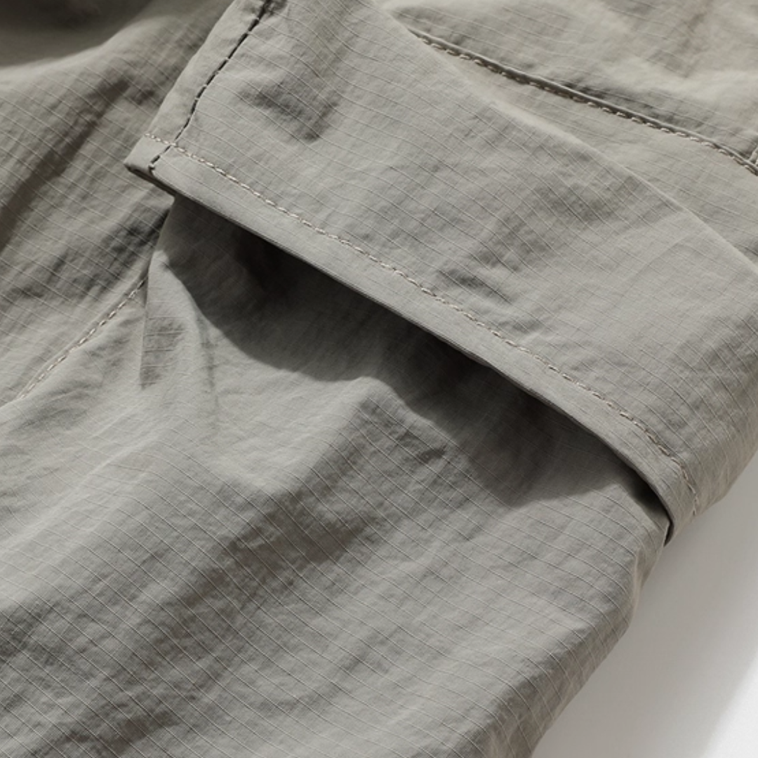 リップストップ ナイロン ワイドショートパンツ N498