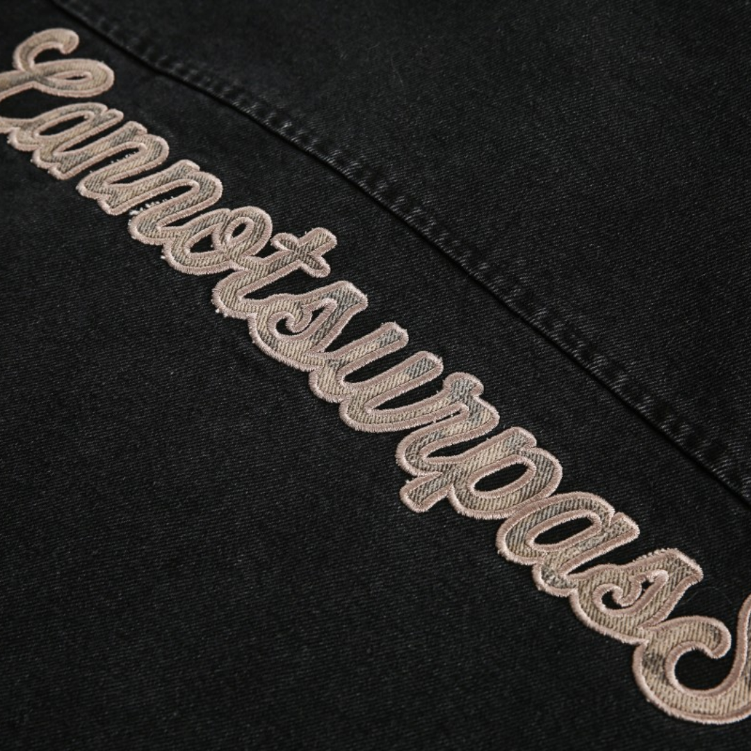 Camouflage color logo embroidered zip-up jacket N111