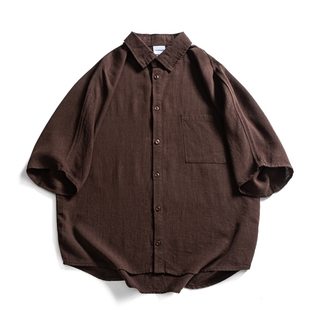リネンテンセル ワイド 半袖シャツ N492