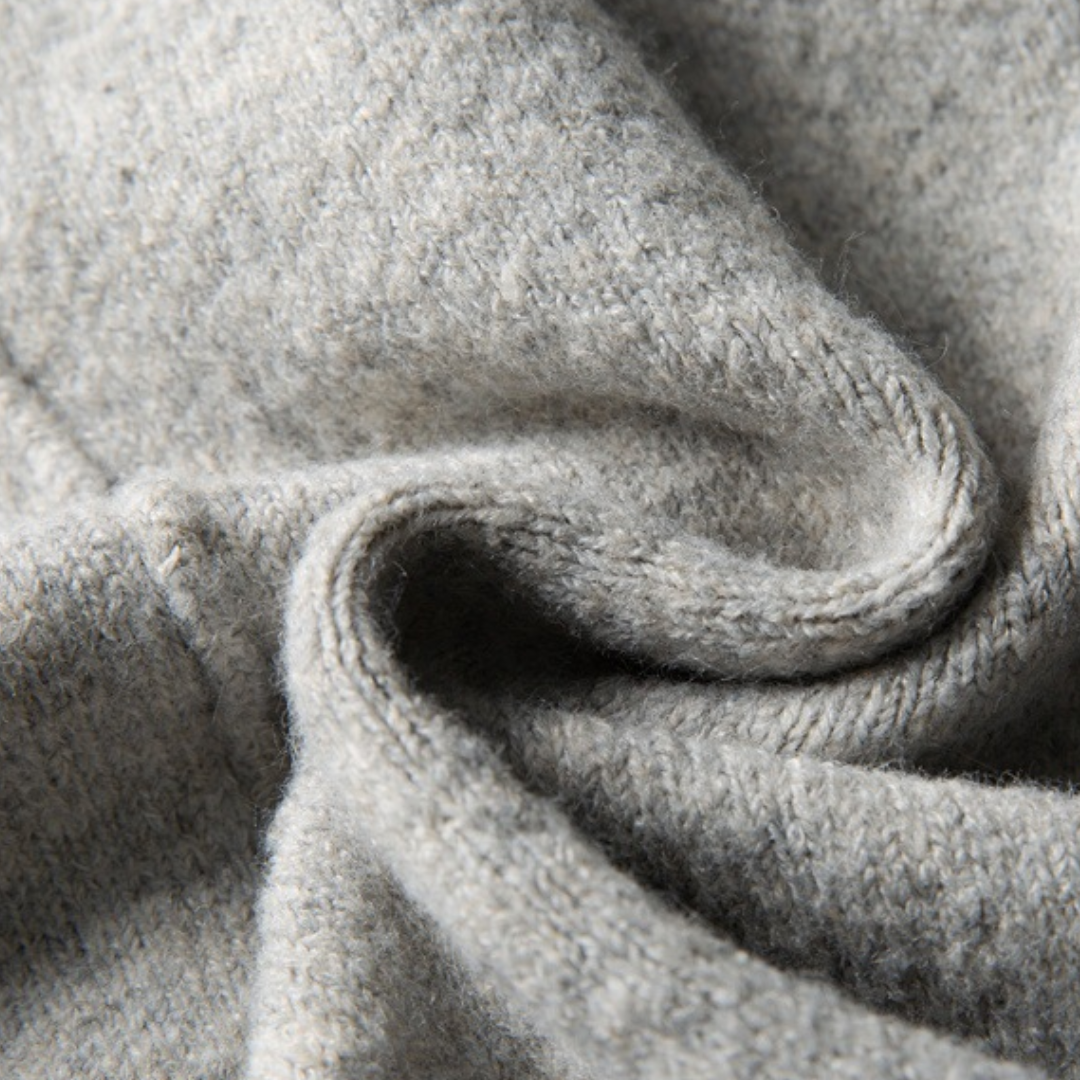 リブハイネック ハーフジップ ニット N1013