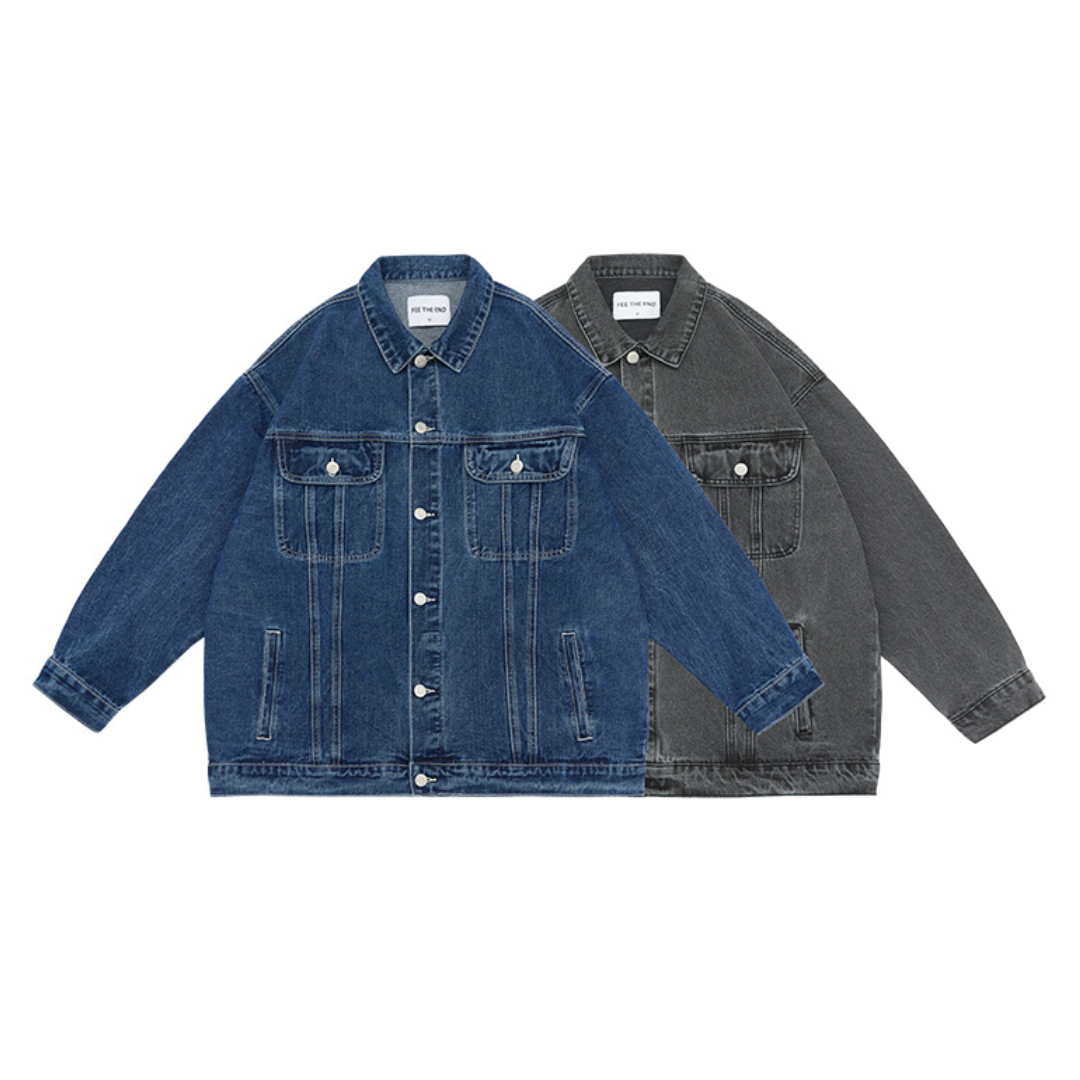 Faux layered wool polo collar knit N748