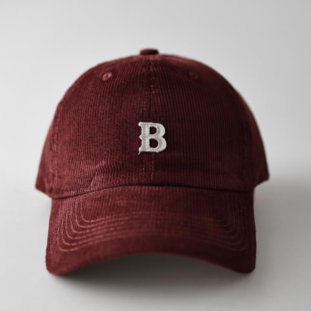 【B】ポイントロゴ コーデュロイキャップ N597