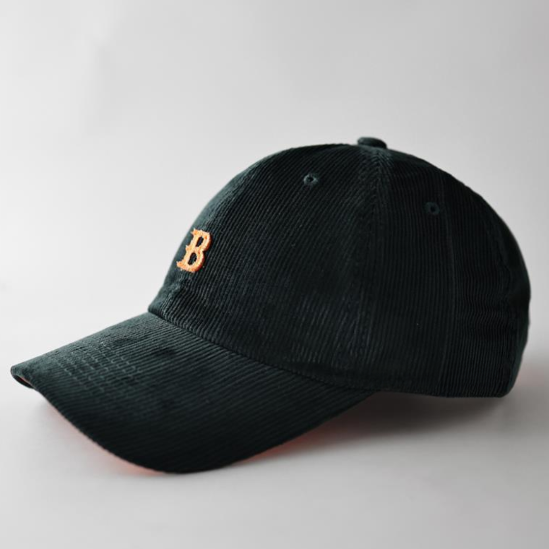 【B】ポイントロゴ コーデュロイキャップ N597