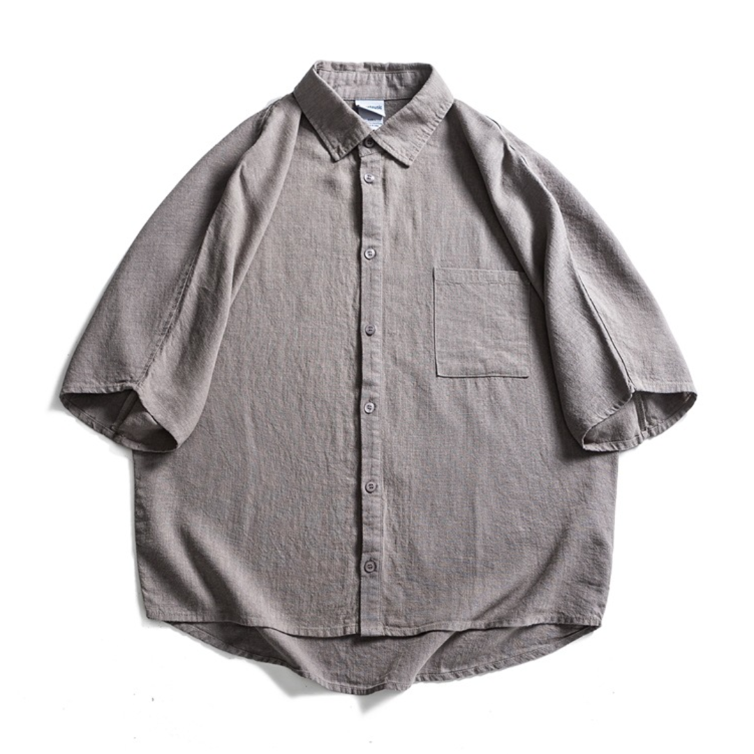 リネンテンセル ワイド 半袖シャツ N492