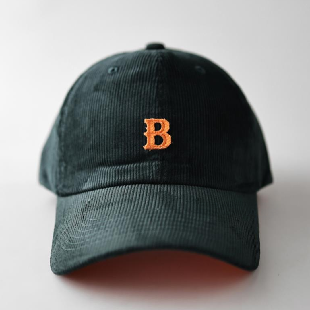 【B】ポイントロゴ コーデュロイキャップ N597