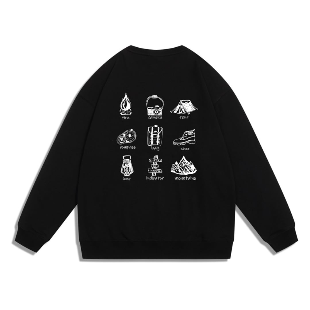 Outdoors バックプリント 長袖スウェットTシャツ B721