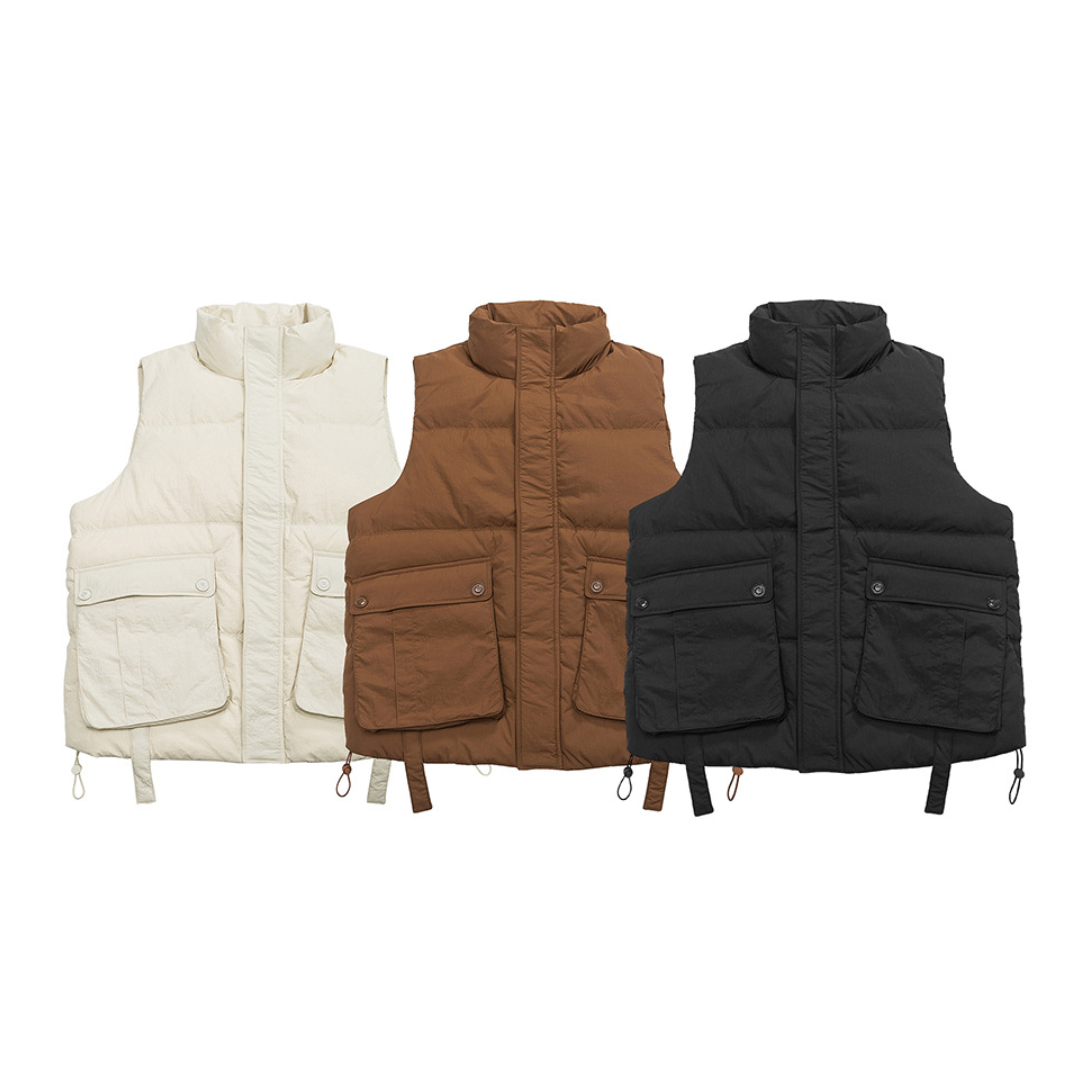 Faux layered wool polo collar knit N748