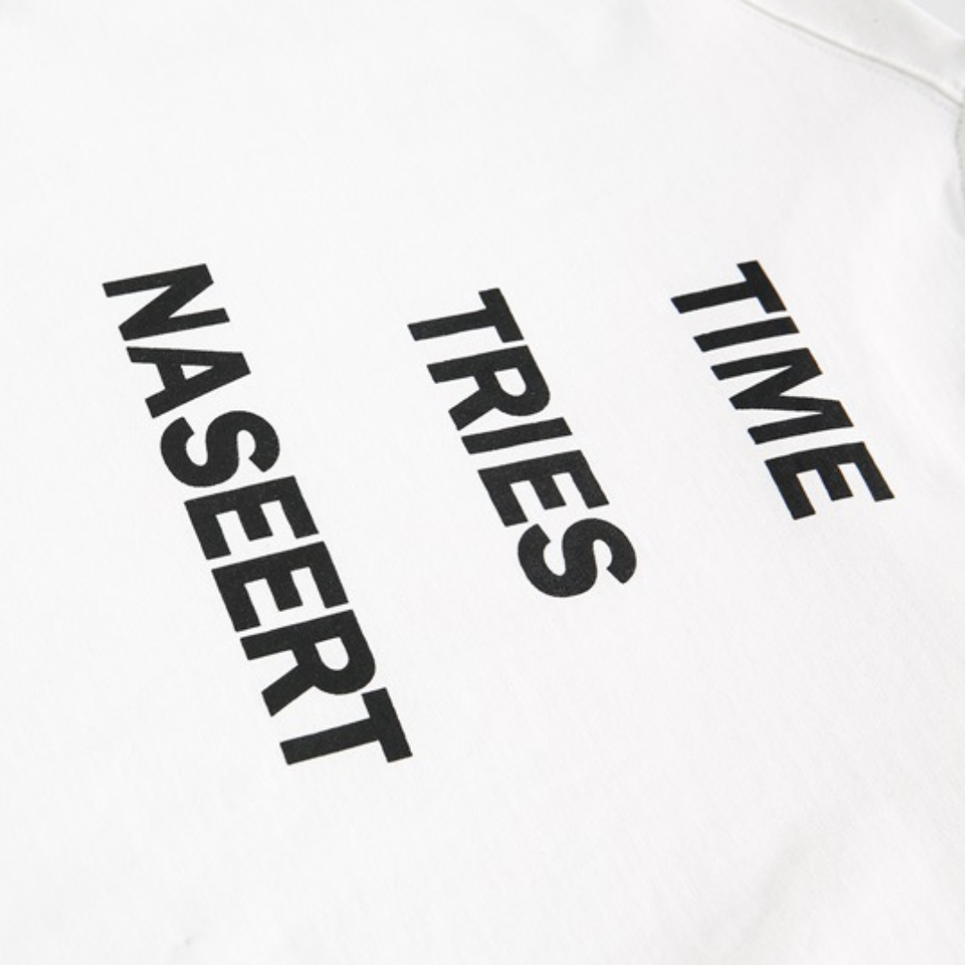 【TIME TRIES NASEERT】 プリントTシャツ N445