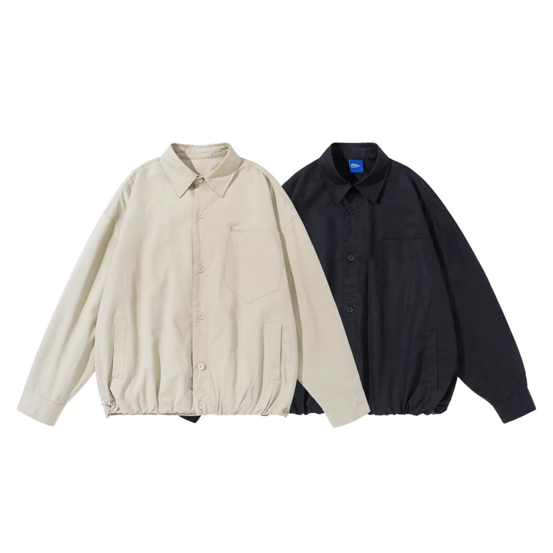 ドローコード ギャザー シャツジャケット N1034