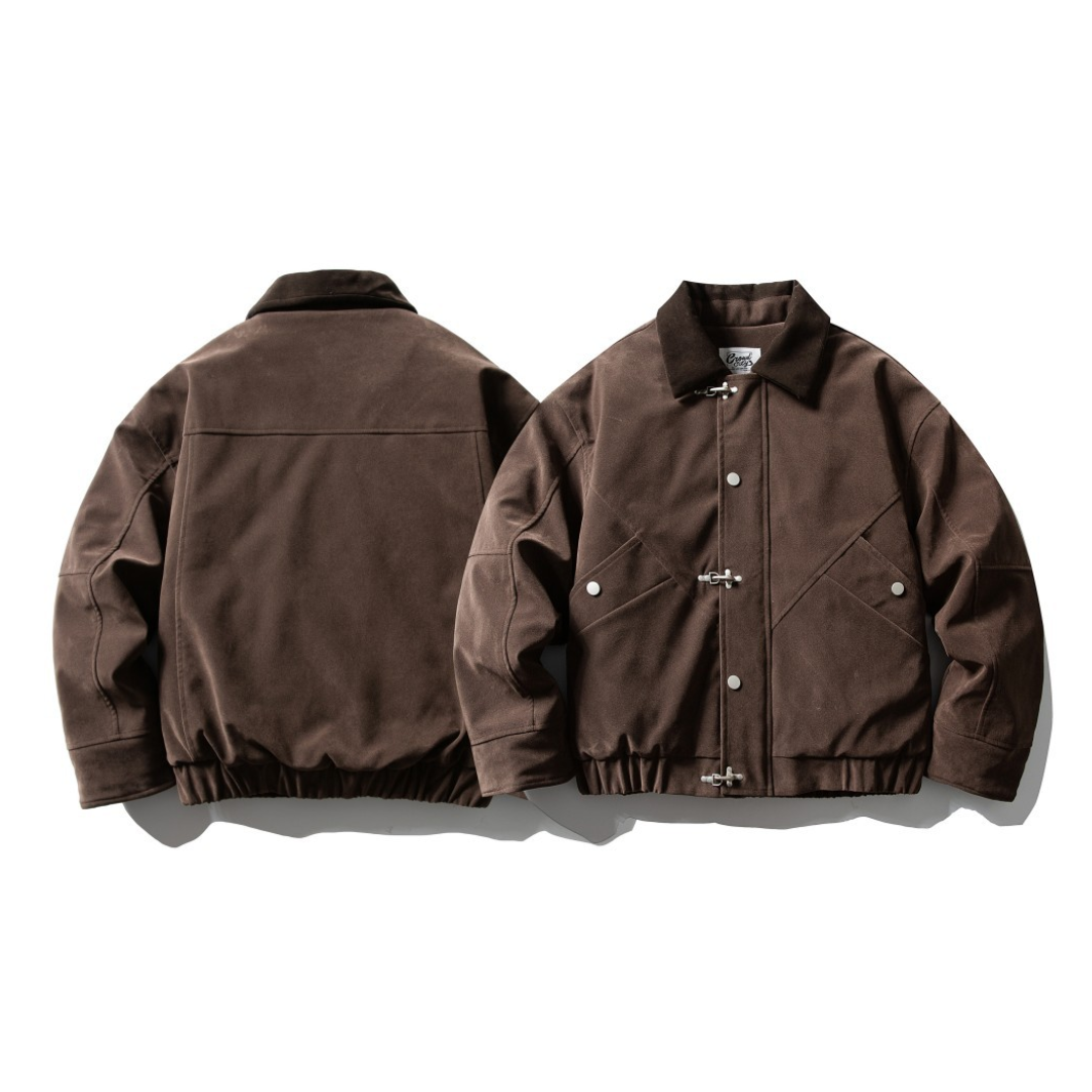 Faux layered wool polo collar knit N748