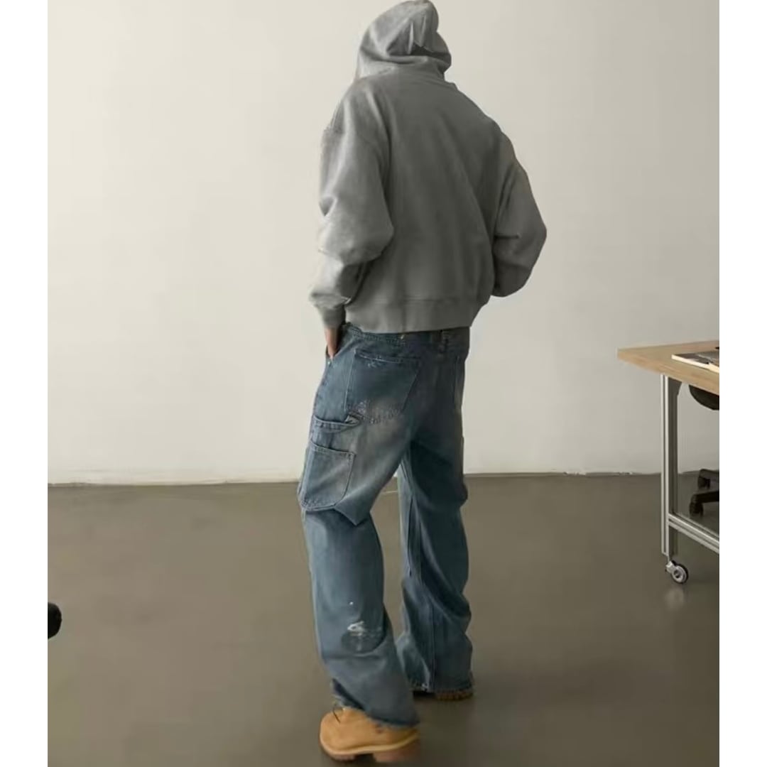 ペイントデニム ルーズストレート パンツ C253