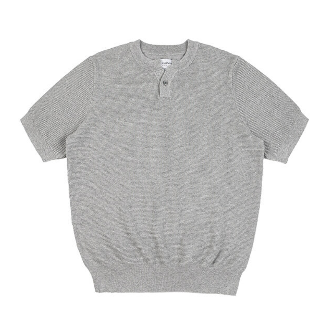 ワンボタンヘンリー ワッフル Tシャツ N501
