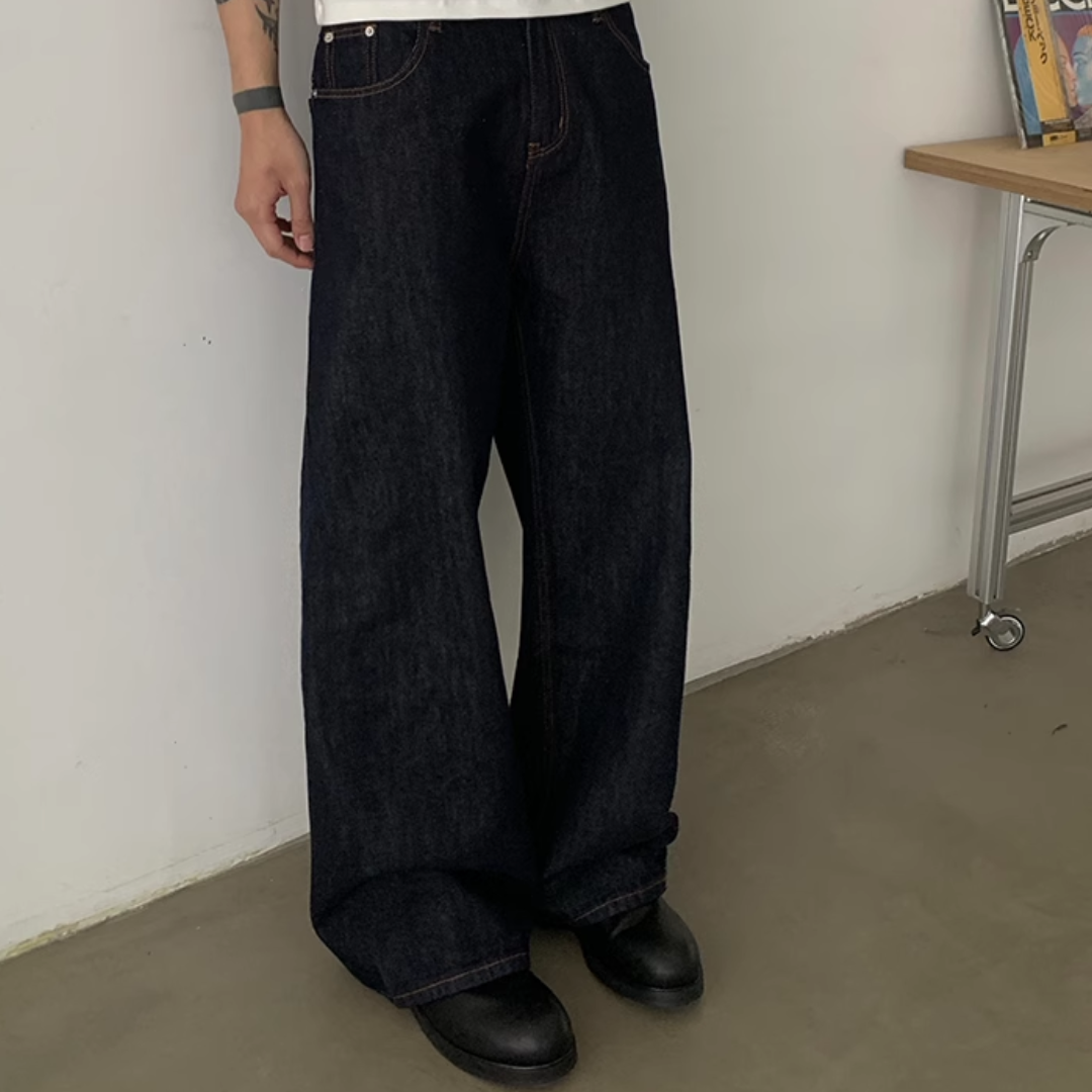 シンチバック 変形シルエット デニムパンツ N527