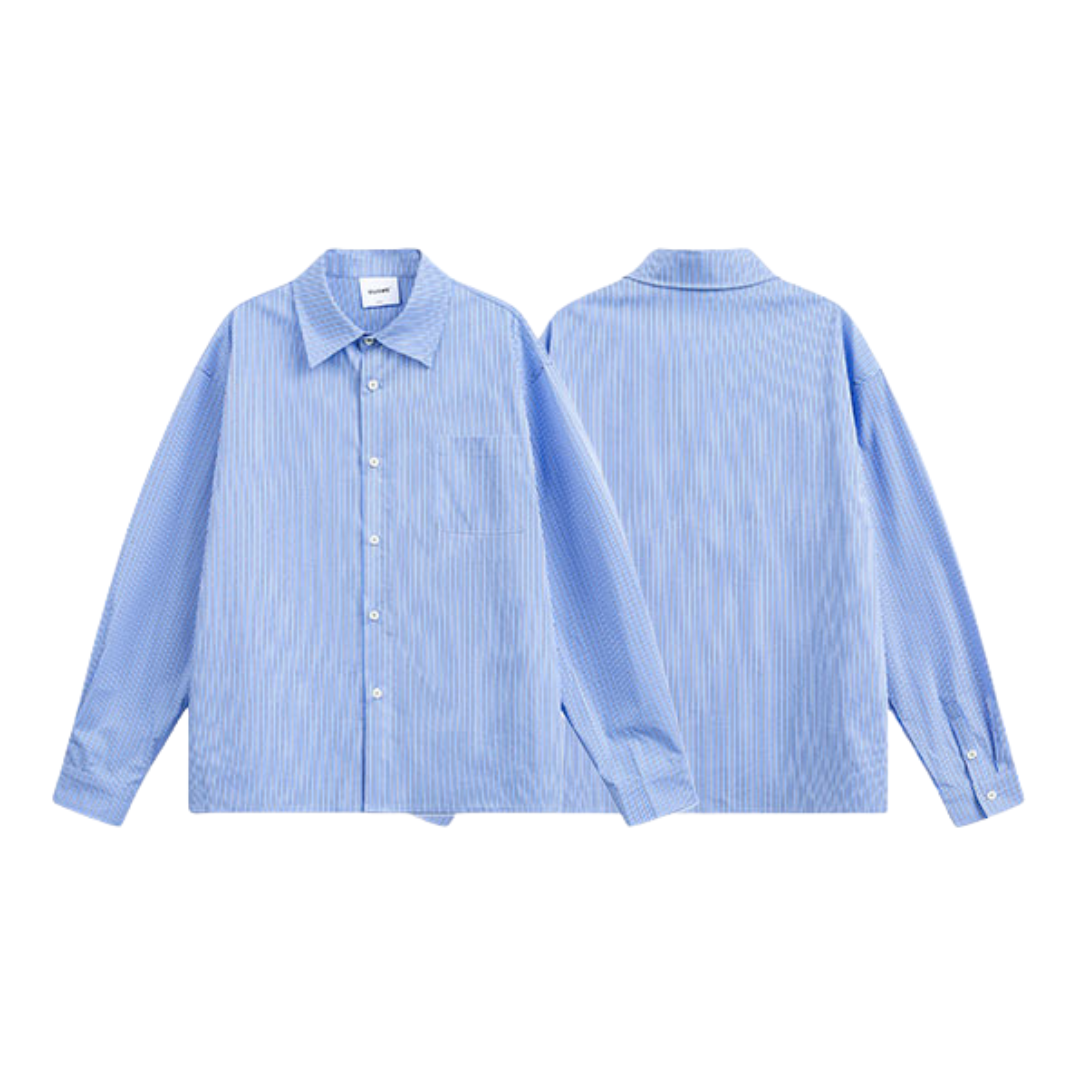 ストレッチ コットンナイロン ストライプ シャツ N1248