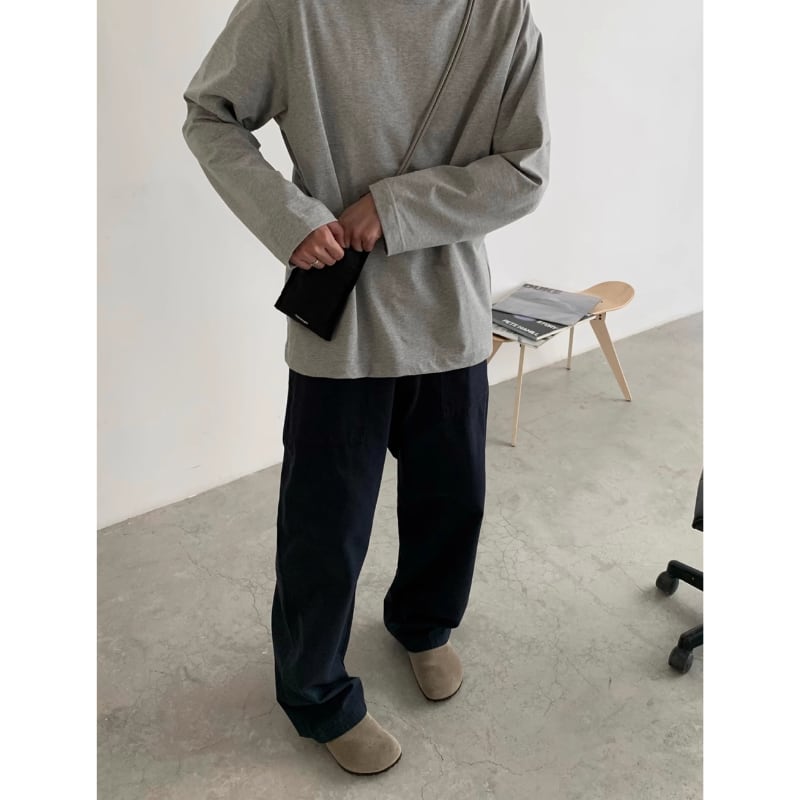 ウォッシュド ストレートブッシュパンツ B607