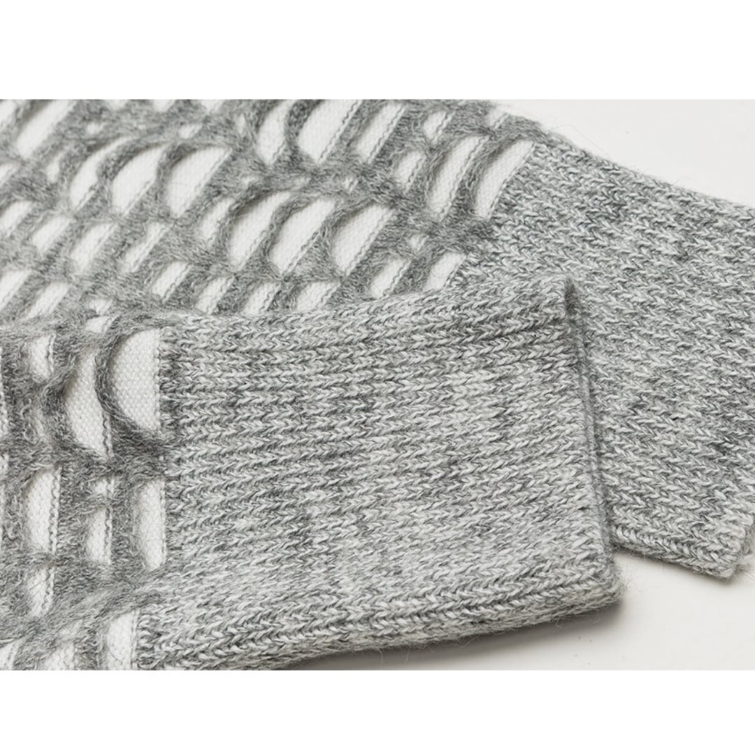 Jacquard knit cardigan C043