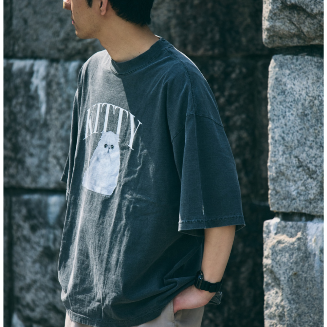 【KIITY】Cat Crew T-shirts -Exotic shorthair