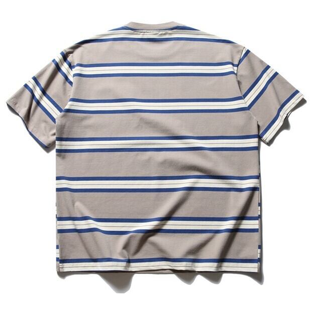 ワンポイント マルチボーダーTシャツ B262