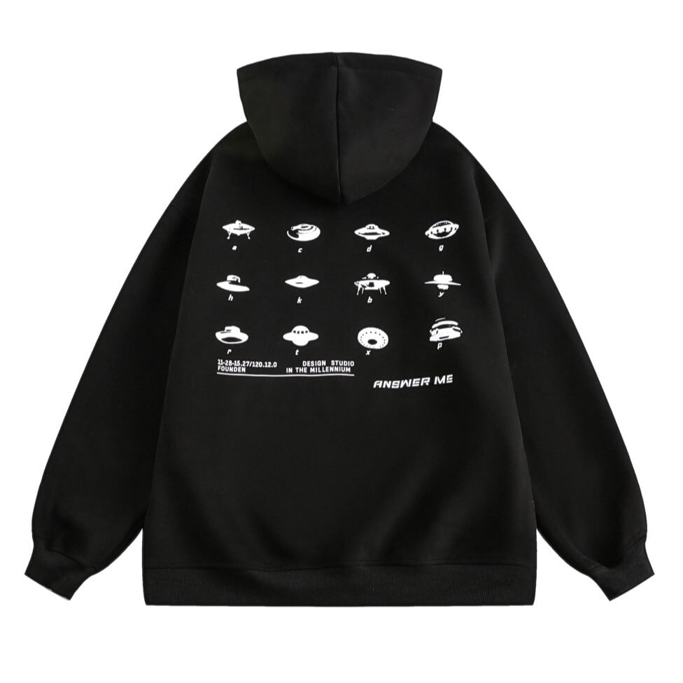 【UFO】バックプリント スウェットパーカー B771