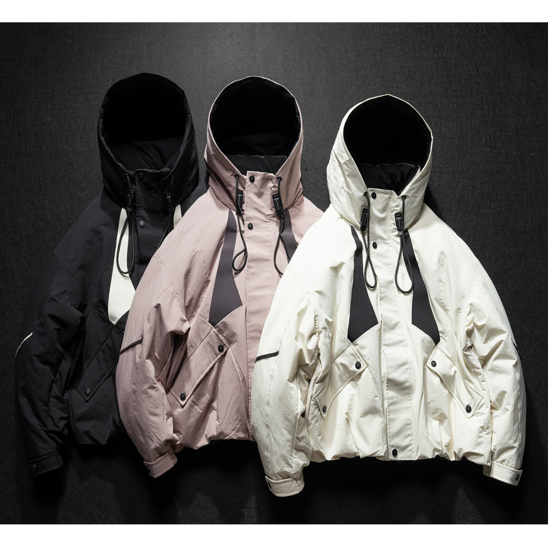 【Y.M.ORIGINAL】ホワイトダックダウン バイカラー ジャケット N860