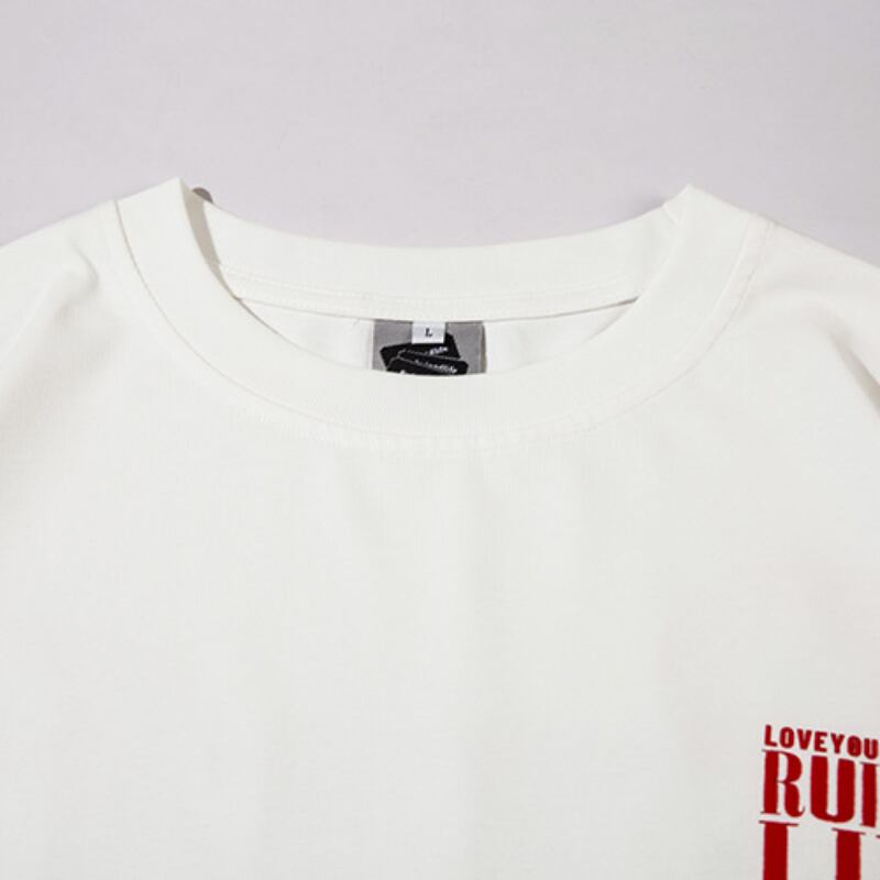【Ruinedlife】赤フォント バックロゴTシャツ B425