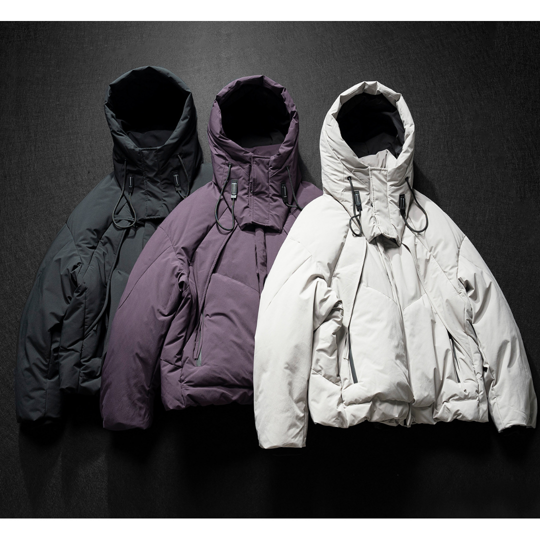 【Y.M.ORIGINAL】ホワイトダックダウン ボリューム フードジャケット N855