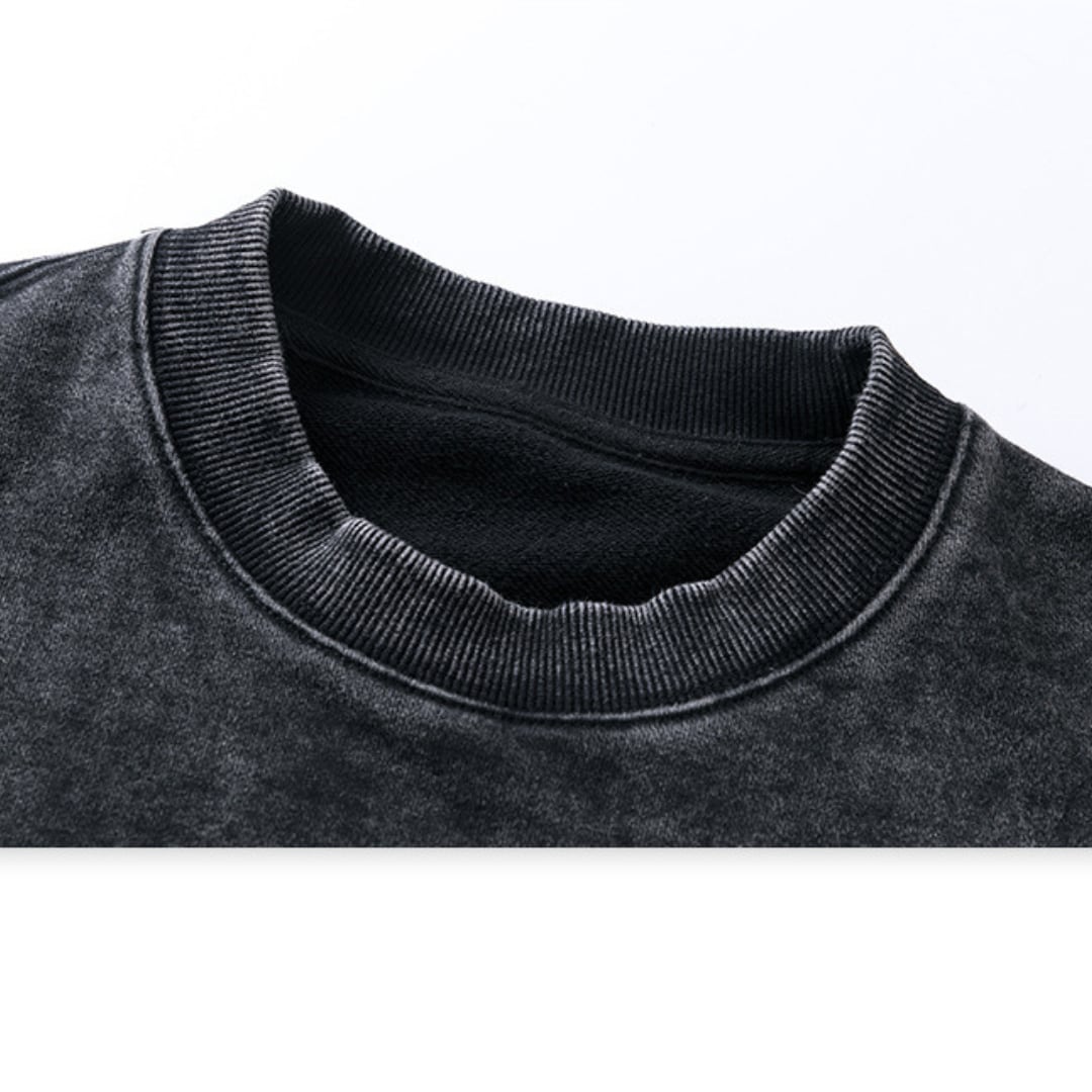 Overdyed crew neck sweatshirt B546