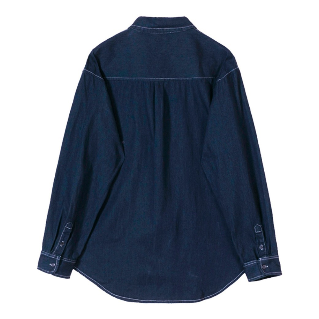 Color Stitch Button Down Denim Shirt N074