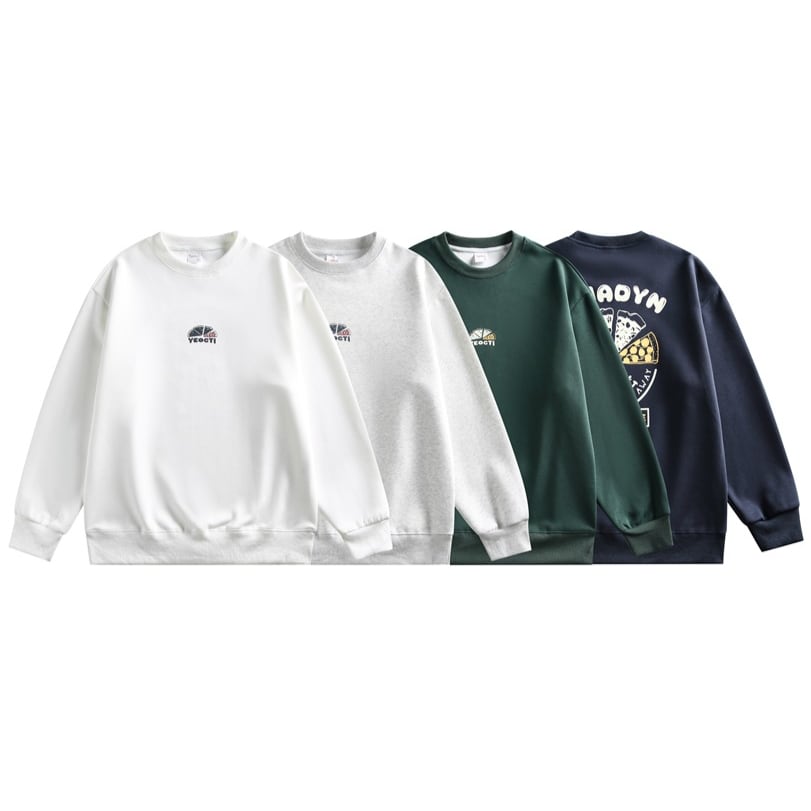 PIZZAプリント クルーネックスウェット B564