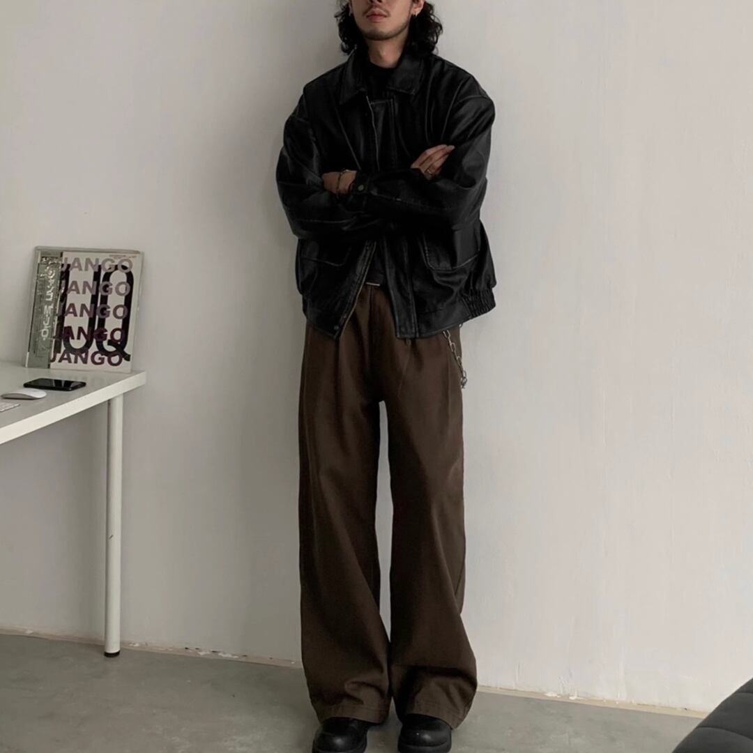 フロントタック ストレートパンツ C220