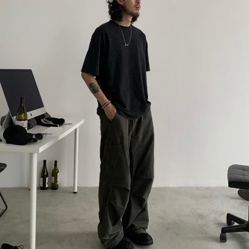 ワイドドレープ イージーカーゴパンツ B600