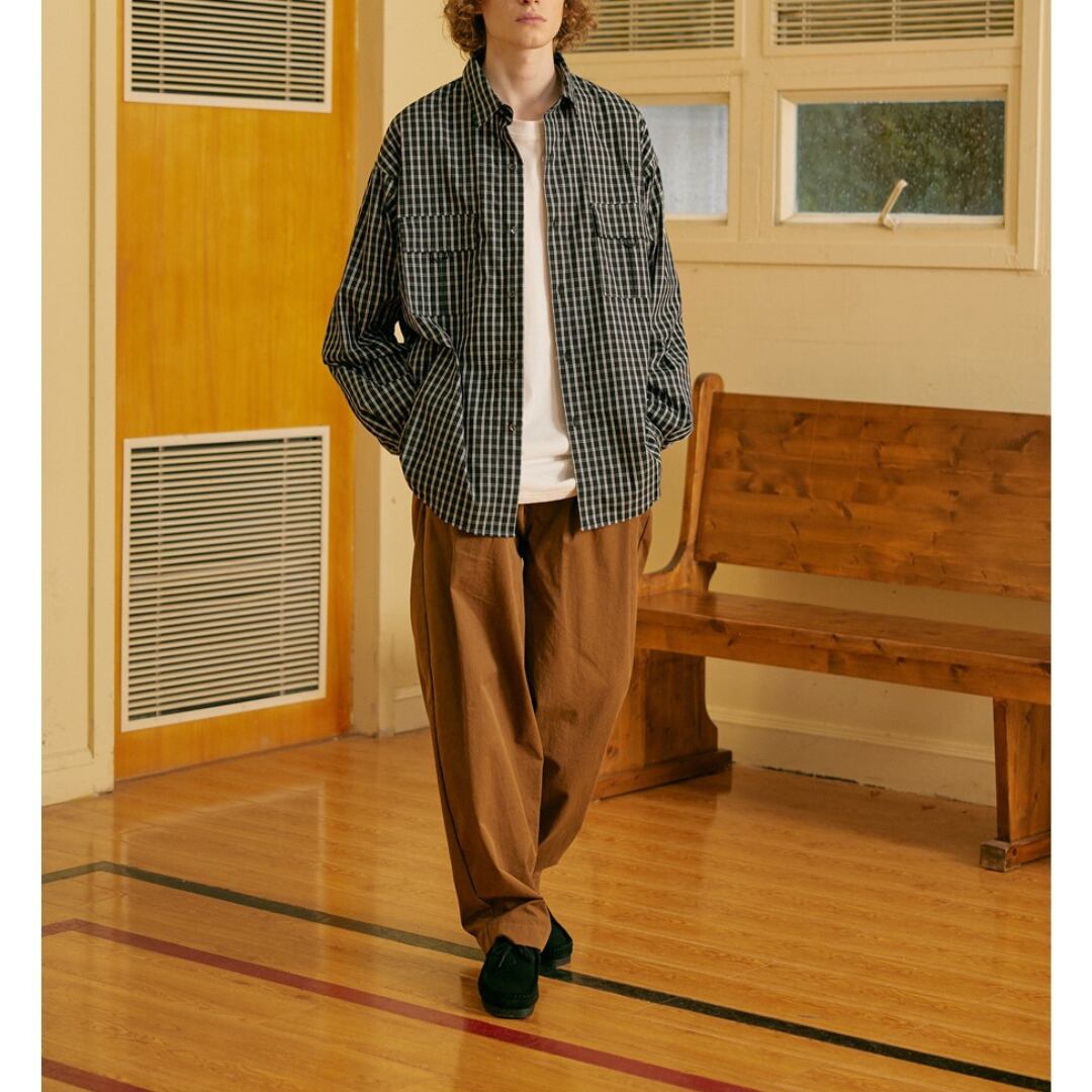 City check flap pocket shirt C209