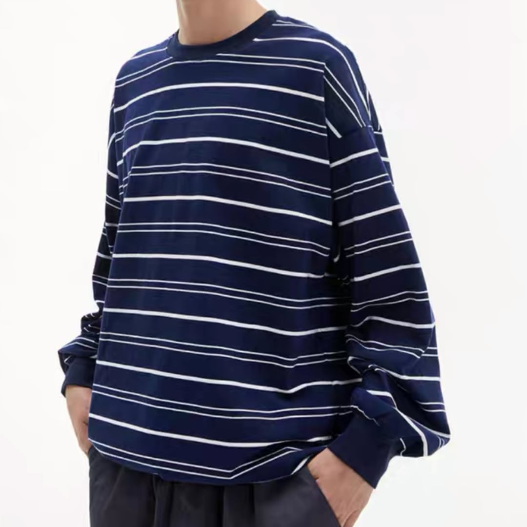 ドローコード マルチボーダー長袖Tシャツ B734