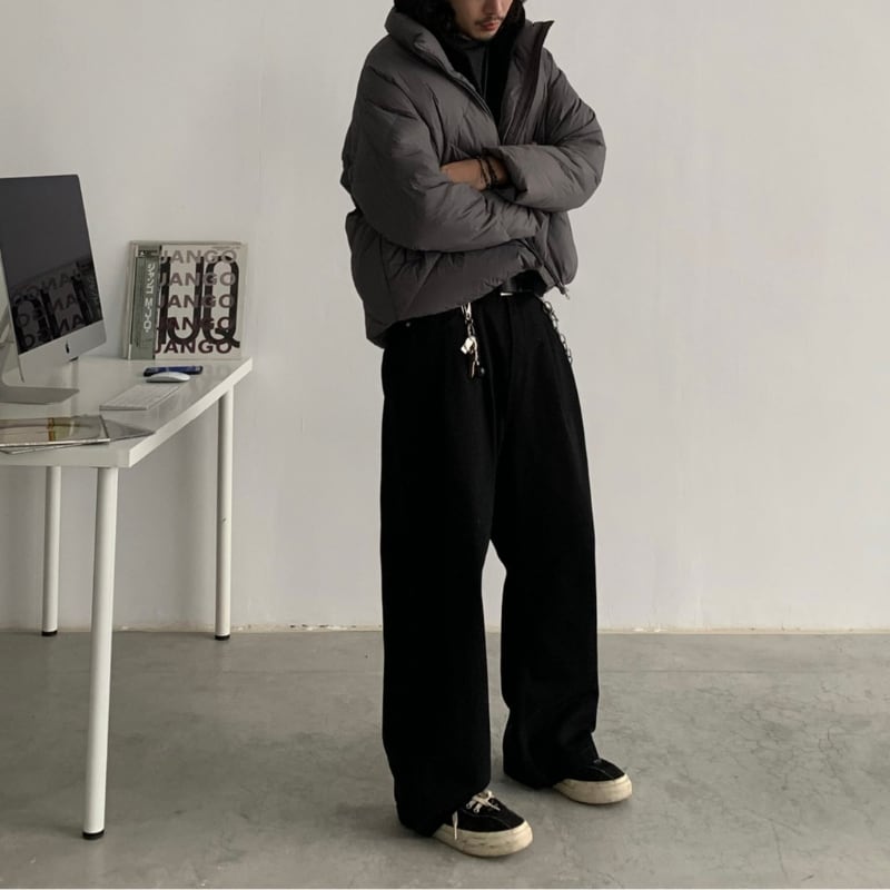 ウォッシュド ストレートワイドパンツ B604