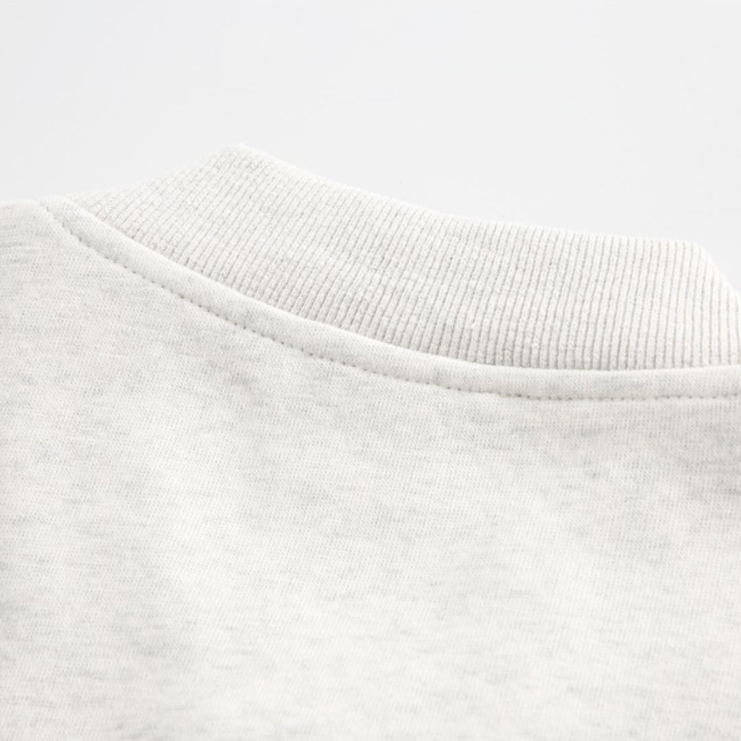 ヘンリーネック ロゴ刺繍スウェット B620