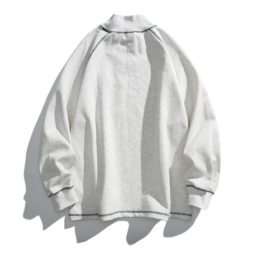 ヘビーウェイト ステッチ ハイネック長袖Tシャツ B933