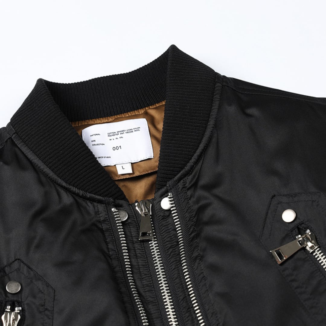 Multi zipper MA-1ジャケット C052