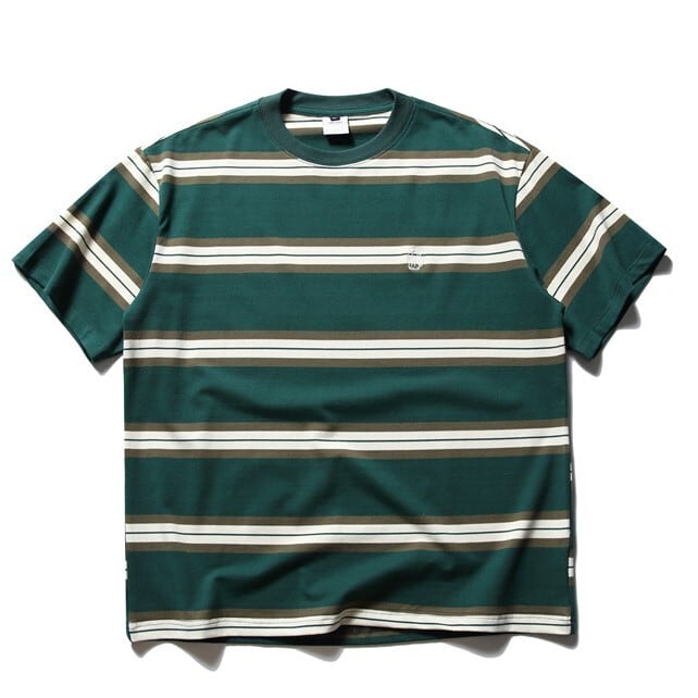 ワンポイント マルチボーダーTシャツ B262
