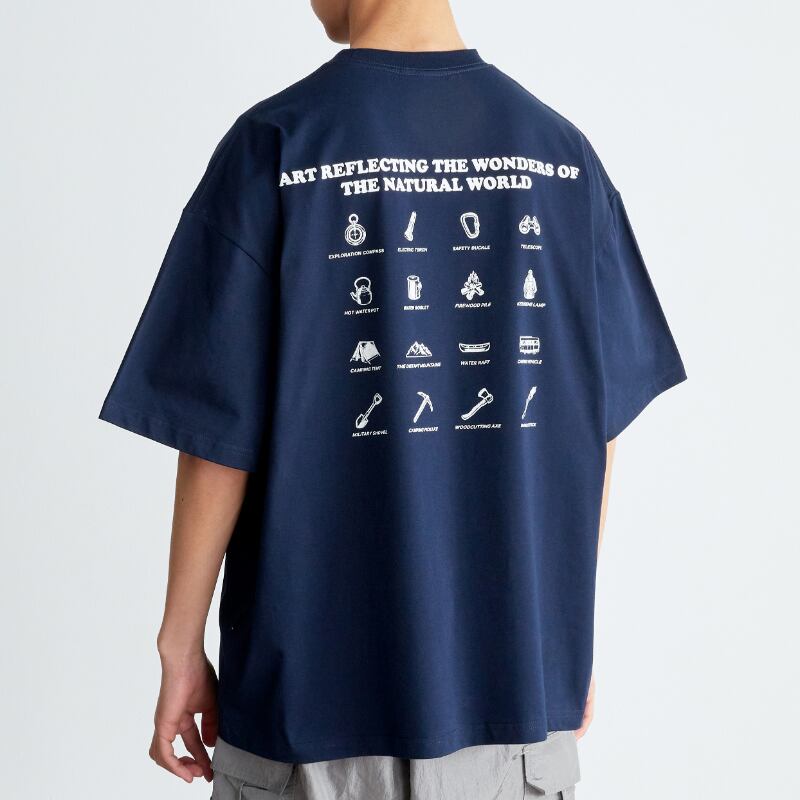 【Vavu】吸汗速乾 ソロナクール イラストTシャツ B450