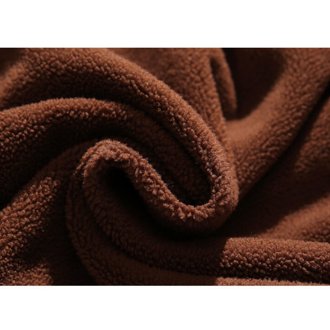 Half button fleece hooded pullover C245