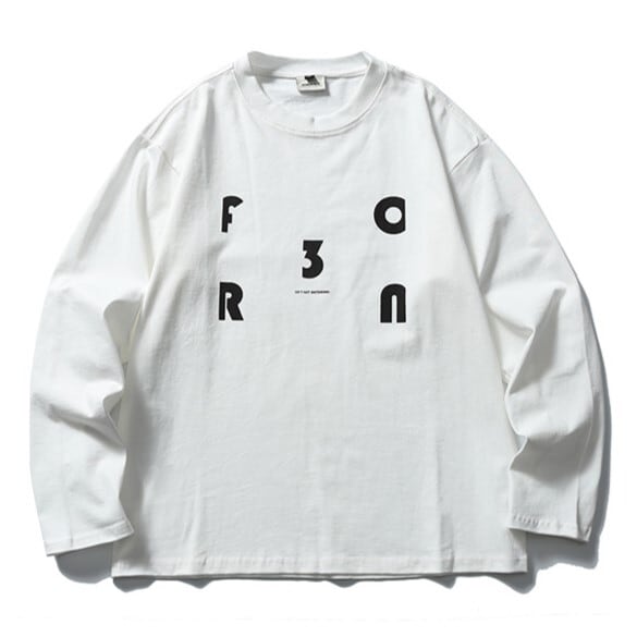 ロゴプリント 長袖Tシャツ B760