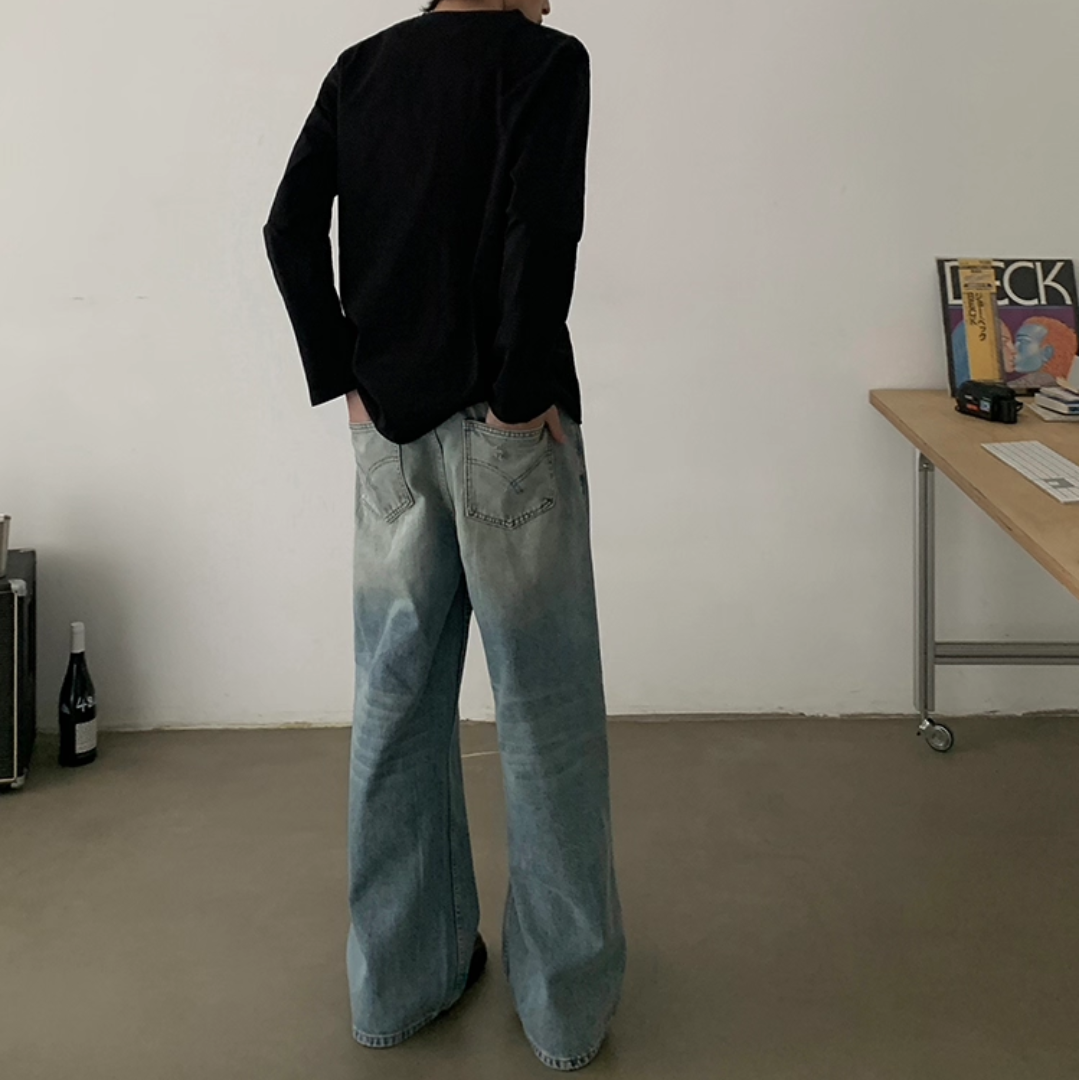 スラブコットン ヘンリーネック 長袖Tシャツ N658