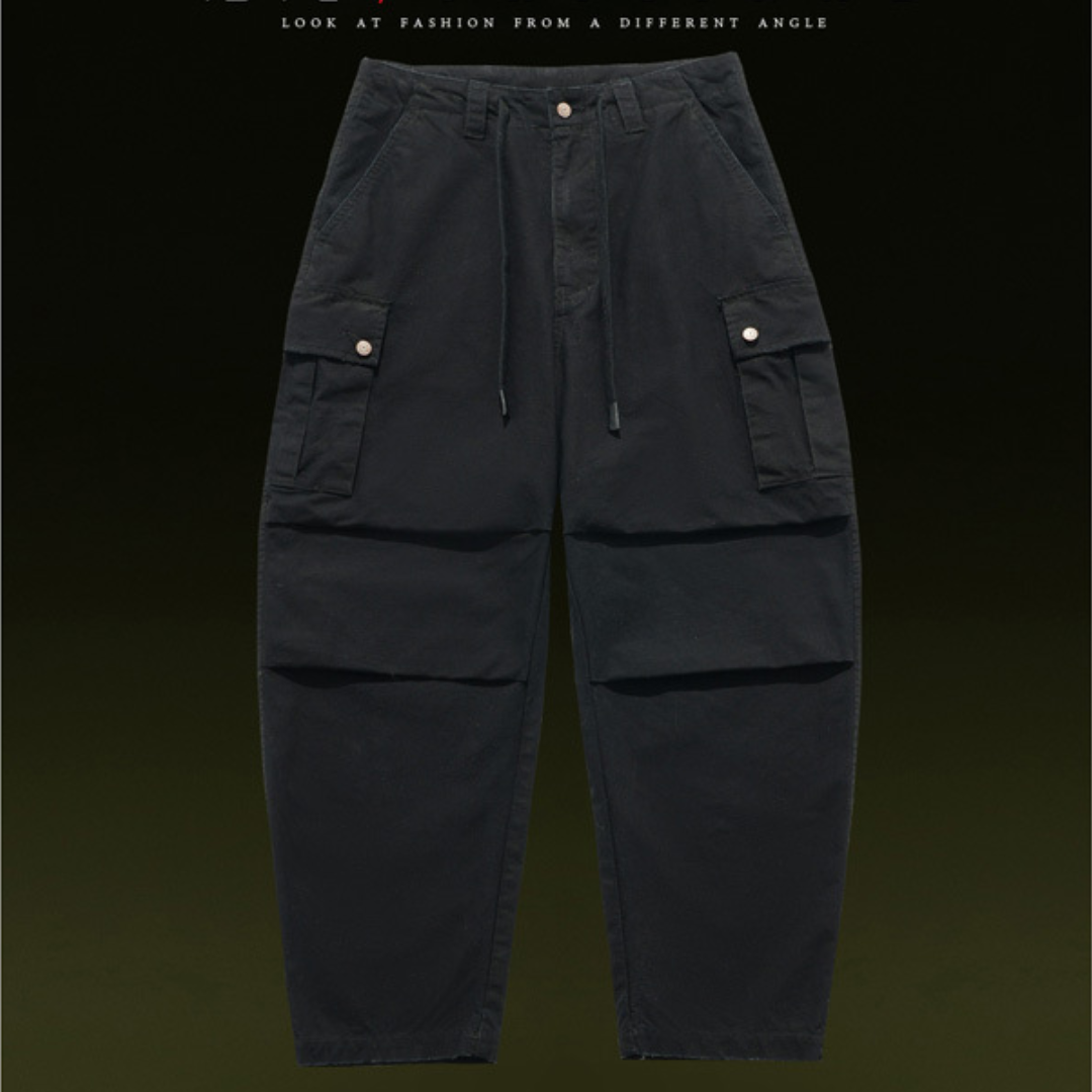 【Y.M.ORIGINAL】コットンポリエステル マルチタック カーゴパンツ N972