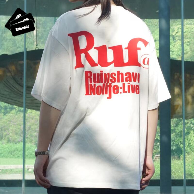 【Ruinedlife】赤フォント バックロゴTシャツ B425