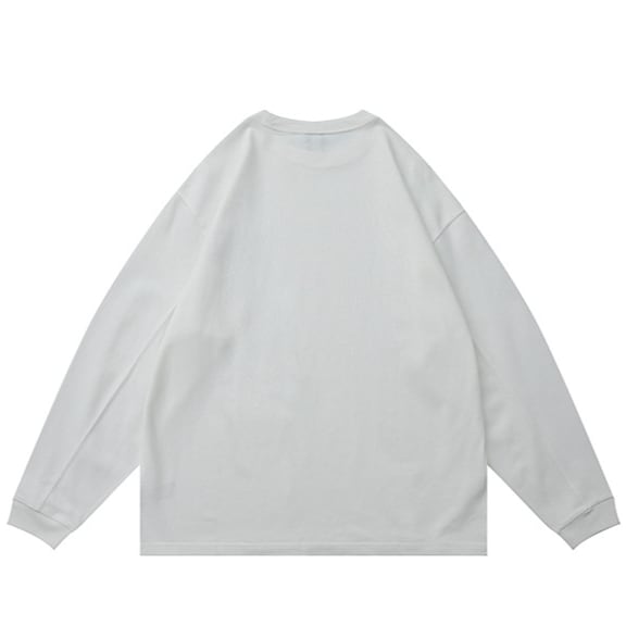 ワンポイントプリント 長袖Tシャツ B535