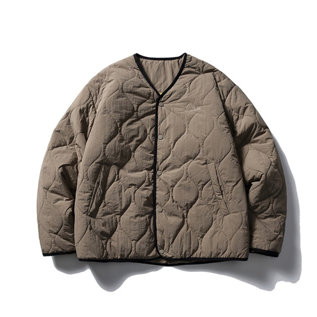 Wave quilt padded cardigan C065
