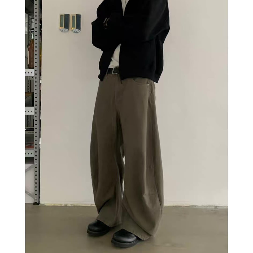 ウォッシュド ツイストワイド パンツ C261